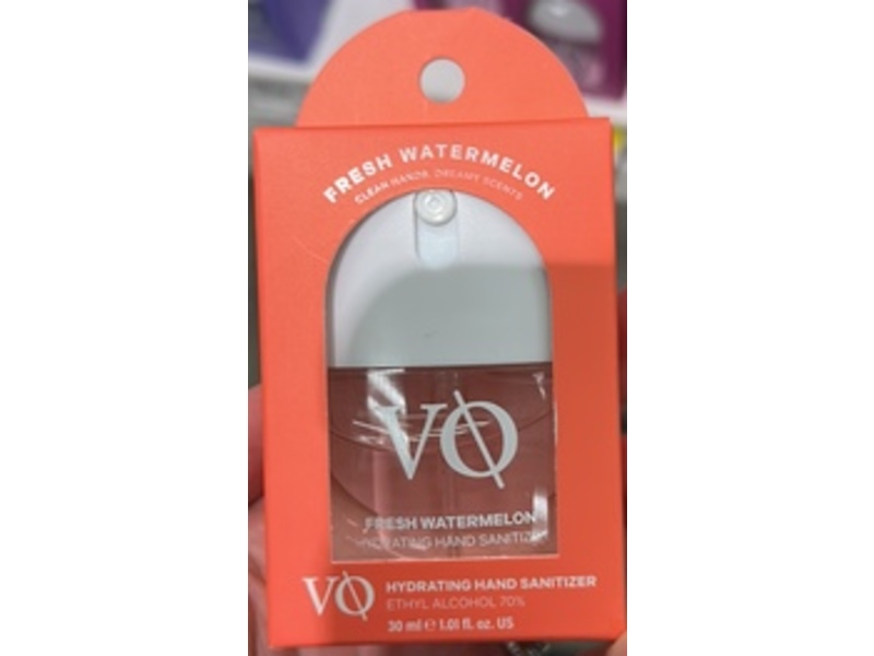 VQ Hand Sanitizer, Fresh Watermelon, 1.01 fl oz/30 mL