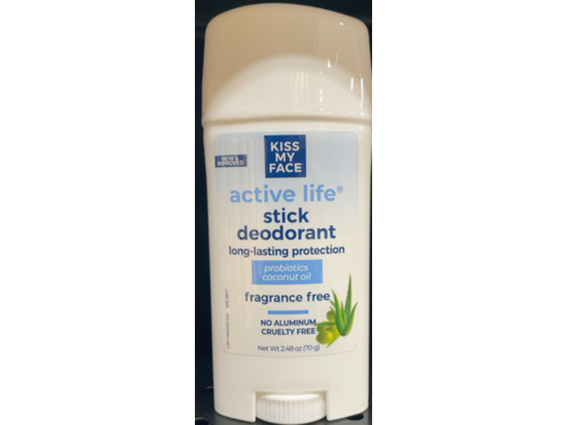 Kiss My Face Active Life Stick Deodorant, 2.48 oz/70 g
