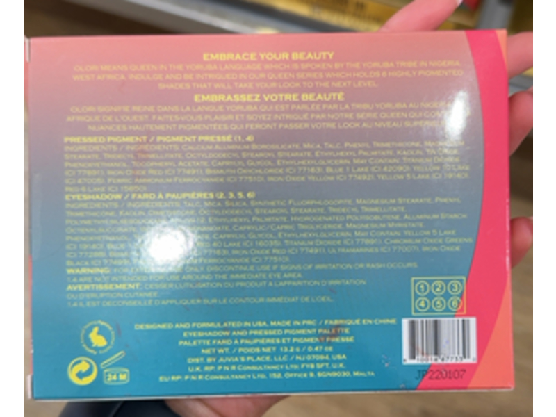 Juvia's Place Eyeshadow Palette, Olori 1, 13.2 g