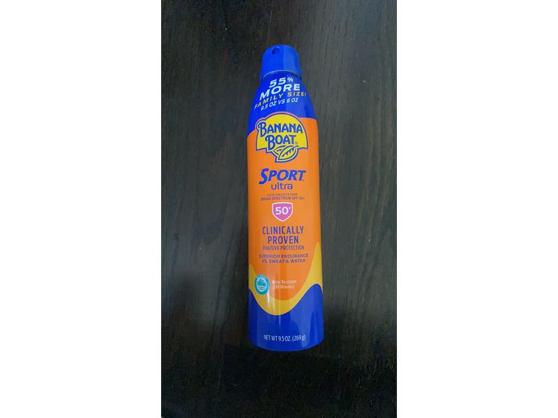 Banana Boat Ultra Sport Sunscreen Spray, SPF 50+, 9.5 oz/269 g