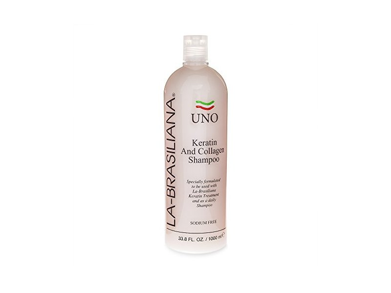 La-Brasiliana Uno Keratin And Collagen Shampoo, 33.8 fl oz/1000 mL