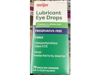 Meijer Lubricant Eye Drops Containers, Carboxymethylcellulose Sodium 0.5%, 0.01 fl oz/0.4 mL, 70 Count - Image 3