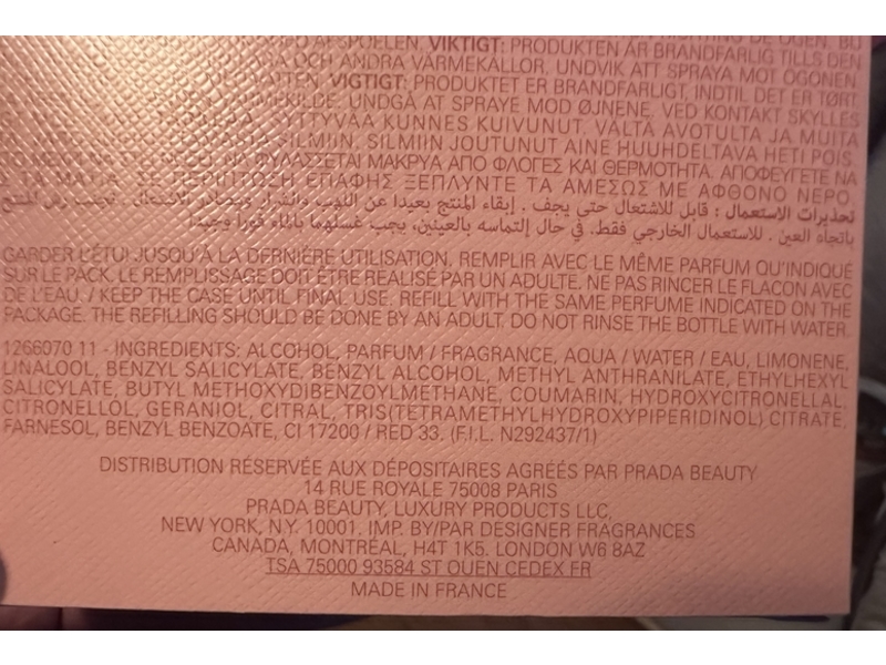 Prada Milano Eau De Parfum Spray, Paradoxe, 3.04 oz/90 mL