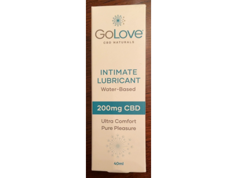 GoLove CBD Naturals Intimate Water-Based Lubricant, 40 mL