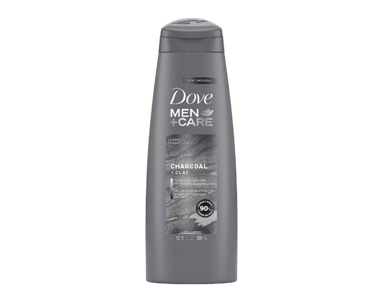 Dove Men+Care Purifying Shampoo, Charcoal+Clay , 12 fl oz/355 mL