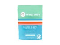 Megababe Shower Sheets Body Cleansing Cloths, Cucumber Mint, 10 Count - thumbnail 1