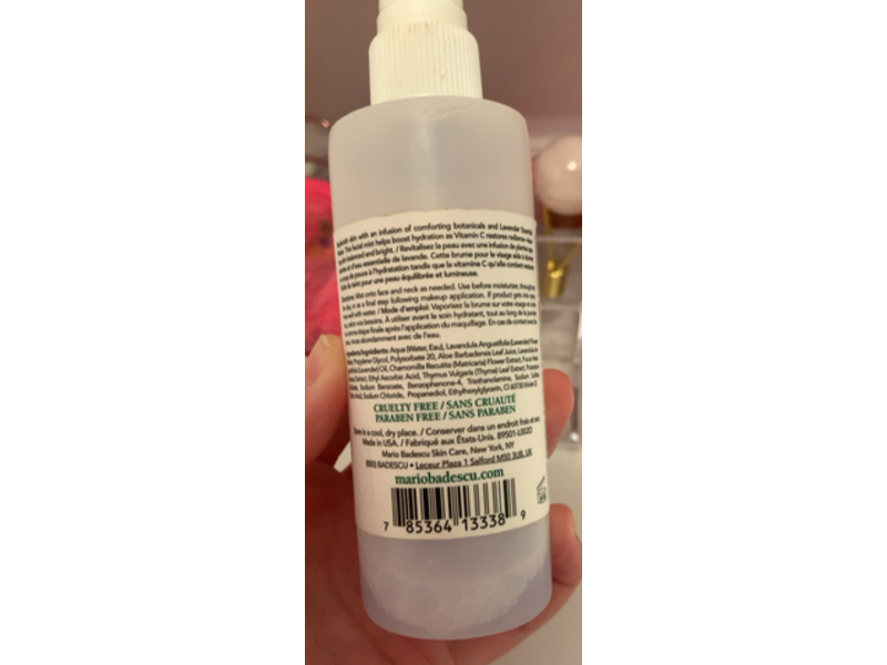 Mario Badescu Skincare Facial Spray, Aloe + Chamomile & Lavender, 4 fl oz/118 mL