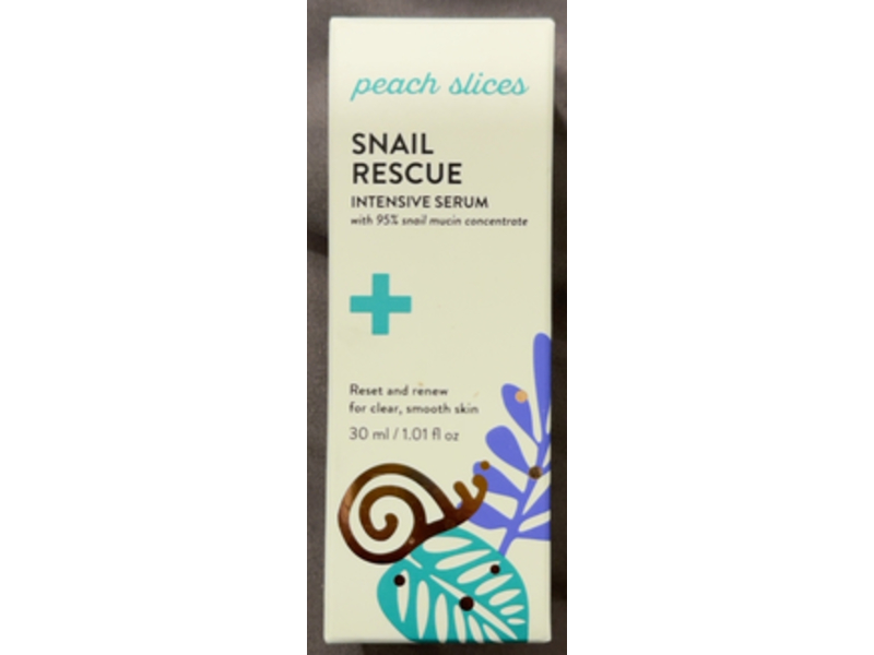 Peach & Lily Peach Slices Snail Rescue Intensive Serum, 95% Snail Mucin Concentrate, 1.01 fl oz/30 mL