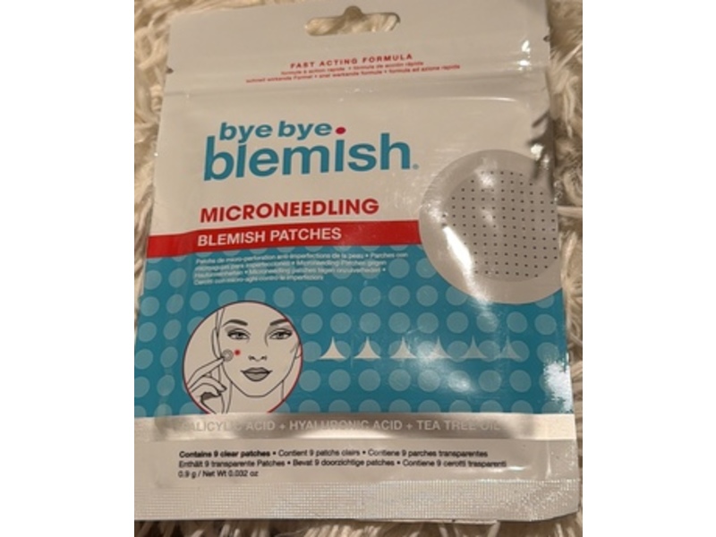 Bye Bye Blemish Microneedling Blemish Patches, Salicylic Acid + Hyaluronic Acid & Tea Tree Oil, 0.032 oz/0.9 g