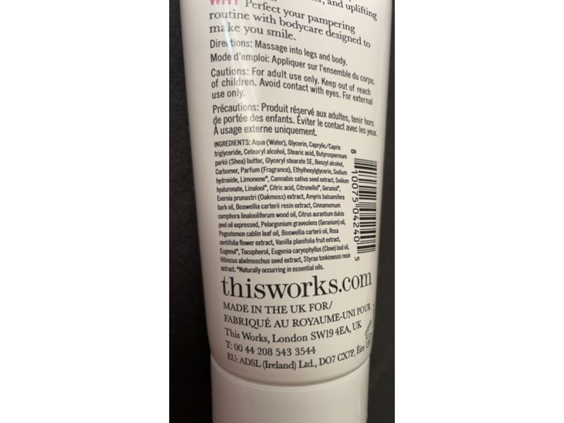 This Works Perfect Legs Body Butter, Geranium & Sweet Orange Essential Oils, 6.7 fl oz/200 mL