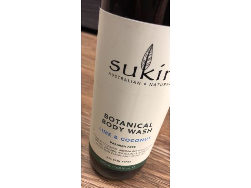 Sukin Botanical Body Wash, Lime & Coconut, 16.9 fl oz/500 mL