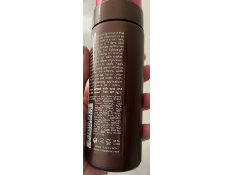 Rimmel London Sun Shimmer Self Tan Mousse, Light Matte, 5.0 fl oz/150 mL