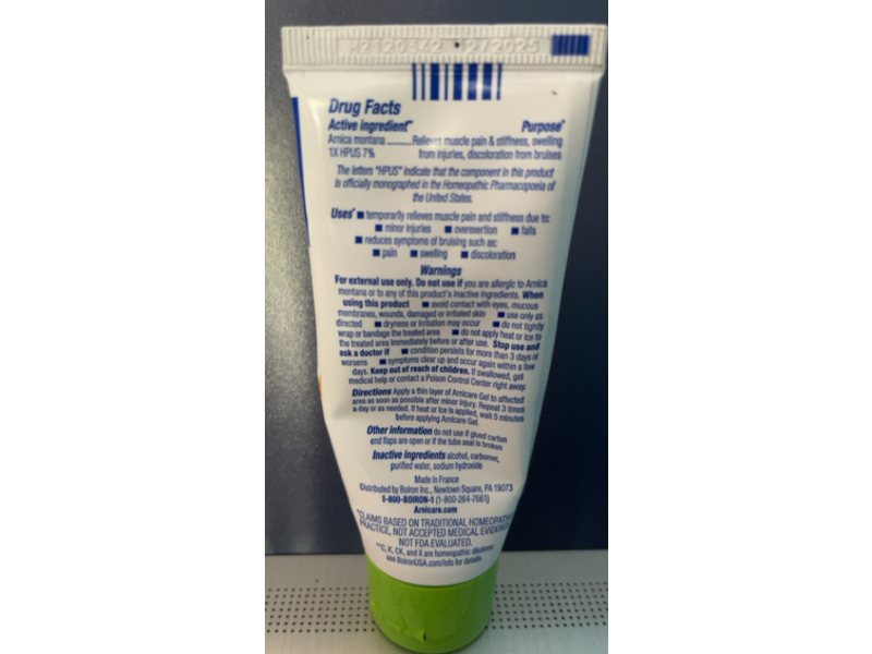 Boiron Pain Relief Arnicare Gel, 2.6 oz/75 g