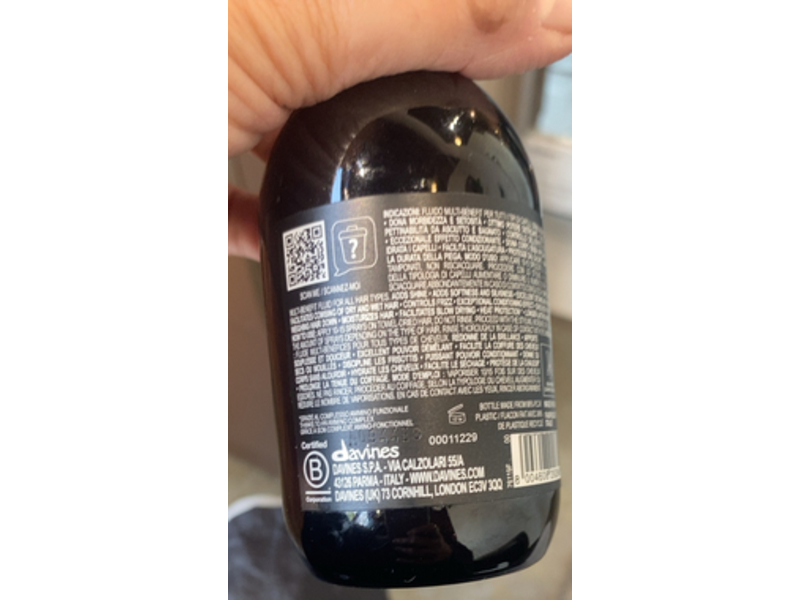 Davines Multi Benefit Beauty Treatment Oi All In One Milk, 4.56 fl oz/135 mL