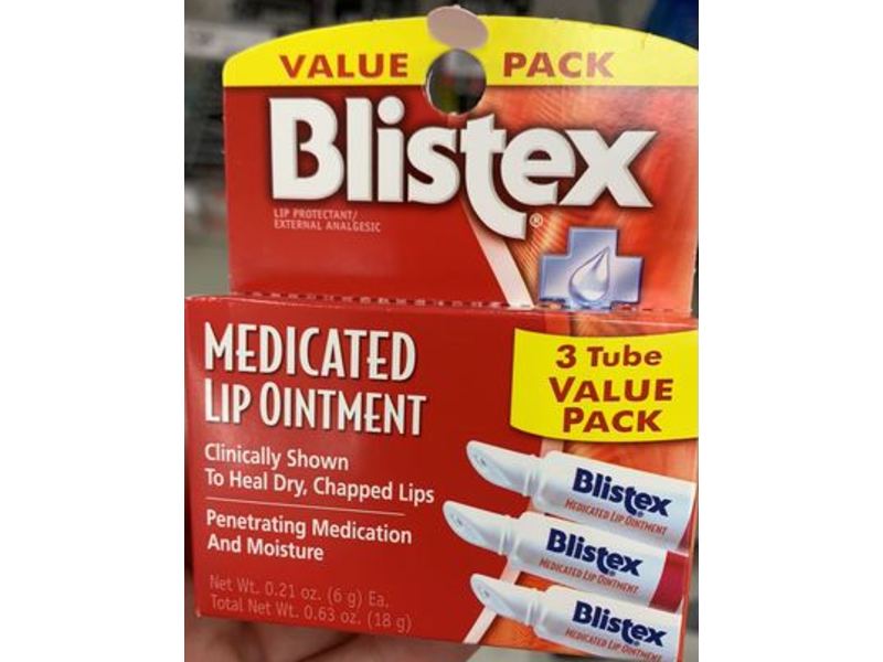 Blistex Medicated Lip Ointment, 0.21 oz/6 g, 3 Count