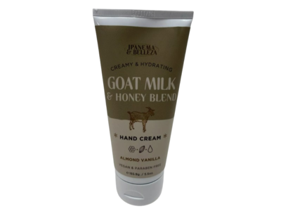 Ipanema & Belleza Goat Milk & Honey Blend Hand Cream, Almond Vanilla, 5.5 oz/155.9 g