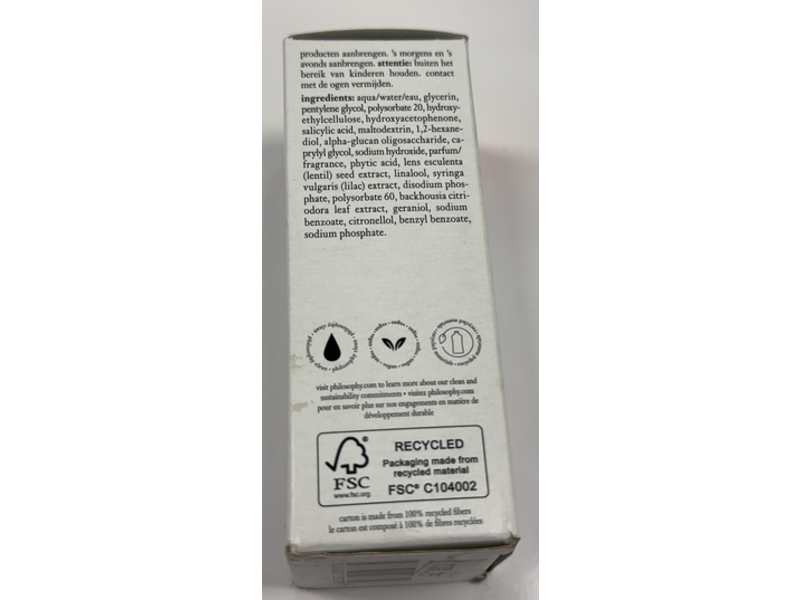 Philosophy Purity Pore Minimizing Serum, Salicylic Acid & Lentil Seed Extract, 1 fl oz/30 mL