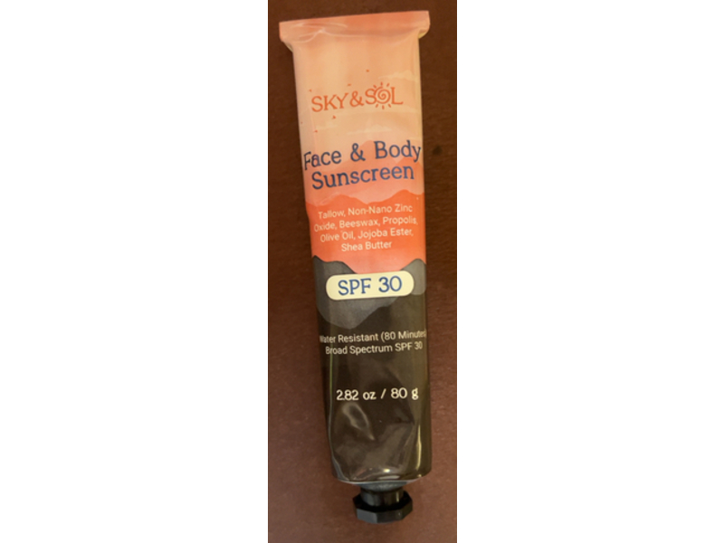 Sky & Sol Face & Body Sunscreen, SPF 30, 2.82 oz/80 g