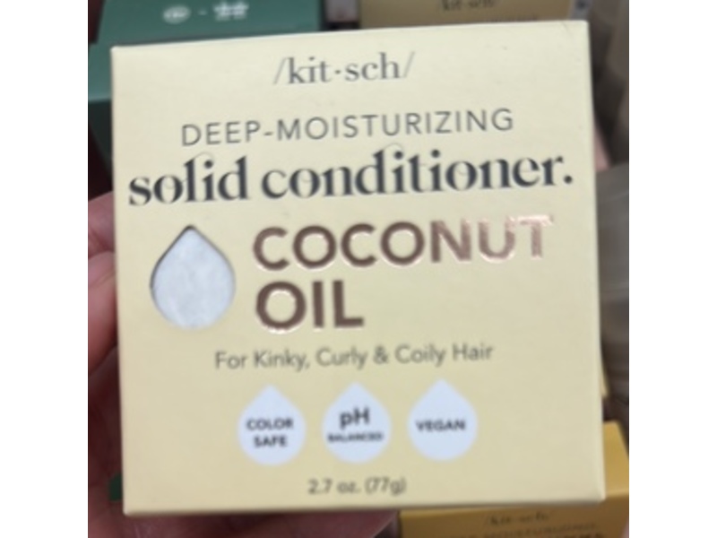 Kitsch Deep-Moisturizing Solid Conditioner Bar, Coconut Oil, 2.7 oz/77 g