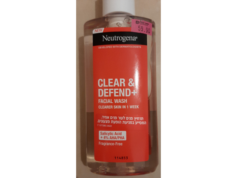 Neutrogena Clear & Defend+ Facial Wash, 200 mL