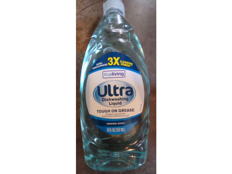 Trueliving Ultra Dishwashing Liquid, Original Scent, 18 fl oz/532 mL