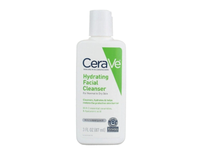 CeraVe Hydrating Facial Cleanser, 3 fl oz/87 mL