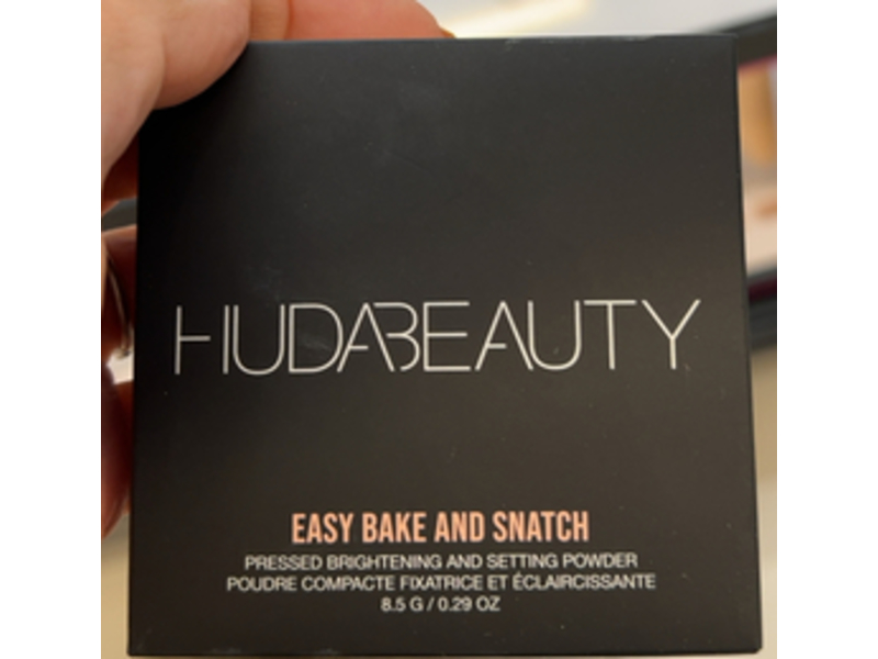 Huda Beauty Easy Bake & Snatch Pressed & Setting Powder, Pound Cake, 0.29 oz/8.5 g