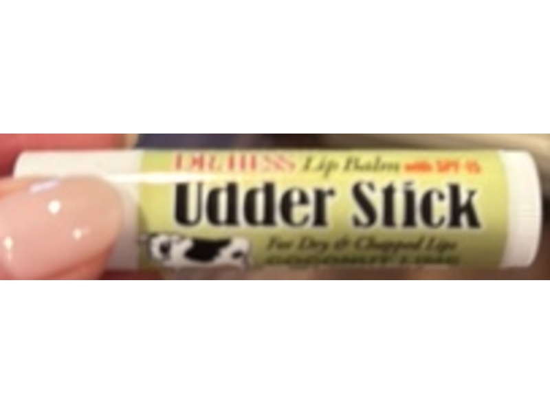 Dr. Hess Udder Stick Lip Balm, SPF 15, Vanilla, 0.15 oz/4.2 g, Pack Of 4