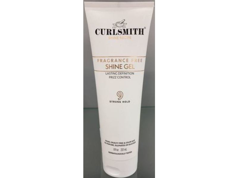 Curlsmith Shine Gel, Fragrance Free, Strong Hold 9, 8 fl oz/237 mL