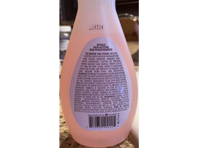 Nuvel Nail Polish Remover, Non - Acetone, 6 fl oz/177 mL