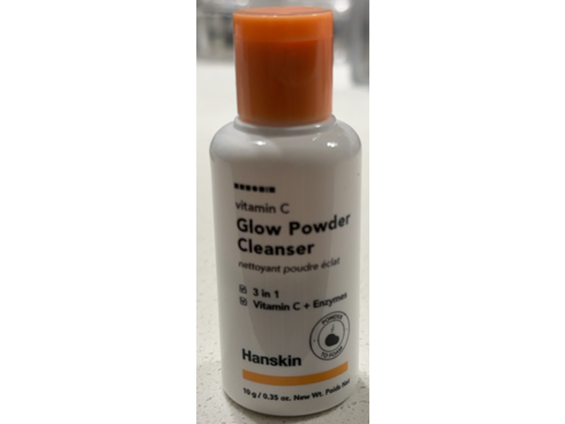 Hanskin Glow Powder Cleanser, Vitamin C, 0.35 oz/10 g