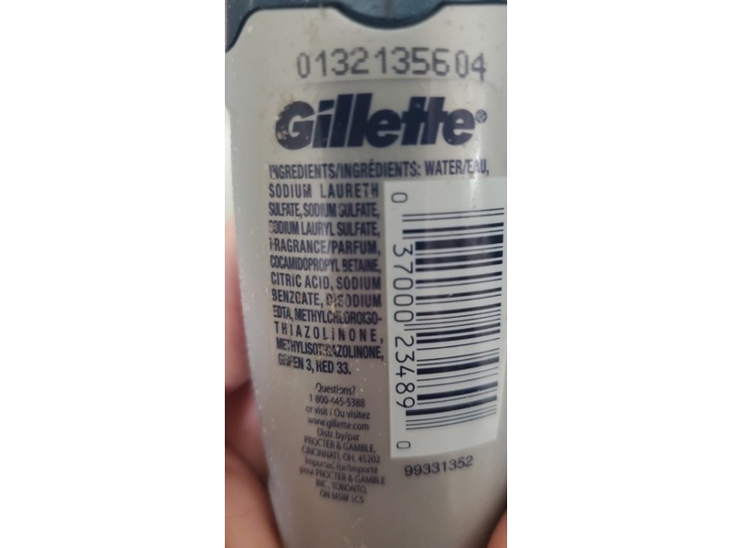 Gillette Odor Shield All Day Clean Body Wash, 1.7 fl oz/50 mL