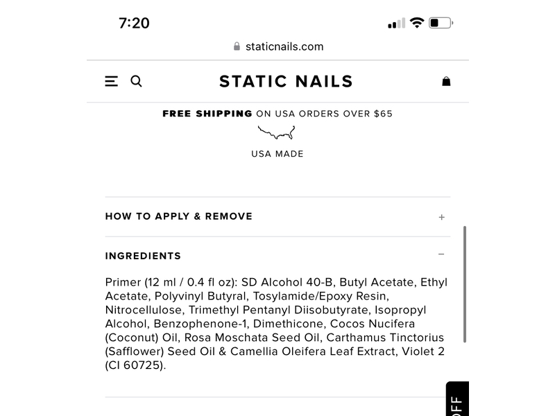 Static Nails Liquid Glass Lacquer Primer,0.4 fl oz/12 mL