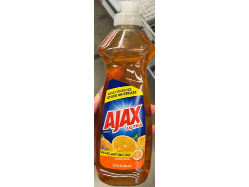 Ajax Triple Action Hand Dish, Orange, 12.4 fl oz/366 mL
