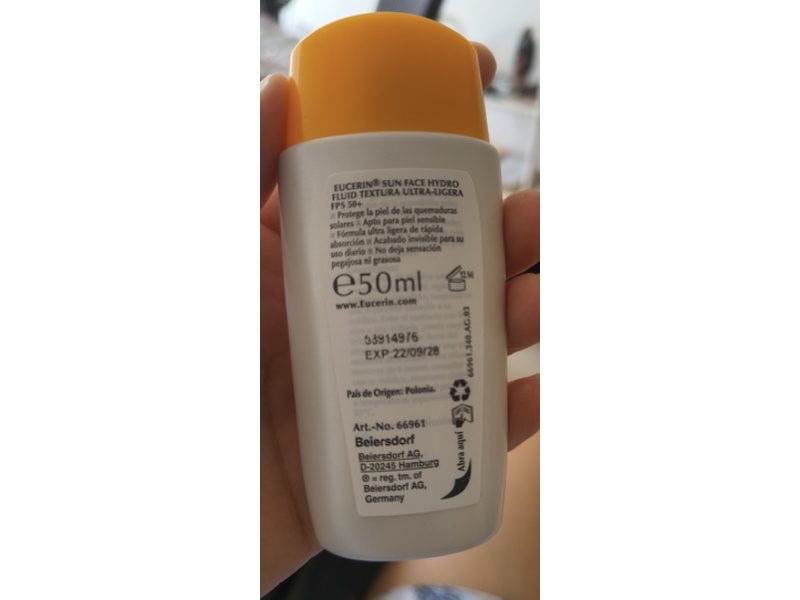 Eucerin Facial Hydro Fluid, SPF 50+, 50 mL