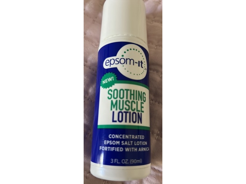 Epsom It Soothing Muscle Lotion, Arnica, 3 fl oz/90 mL, Pack Of 4