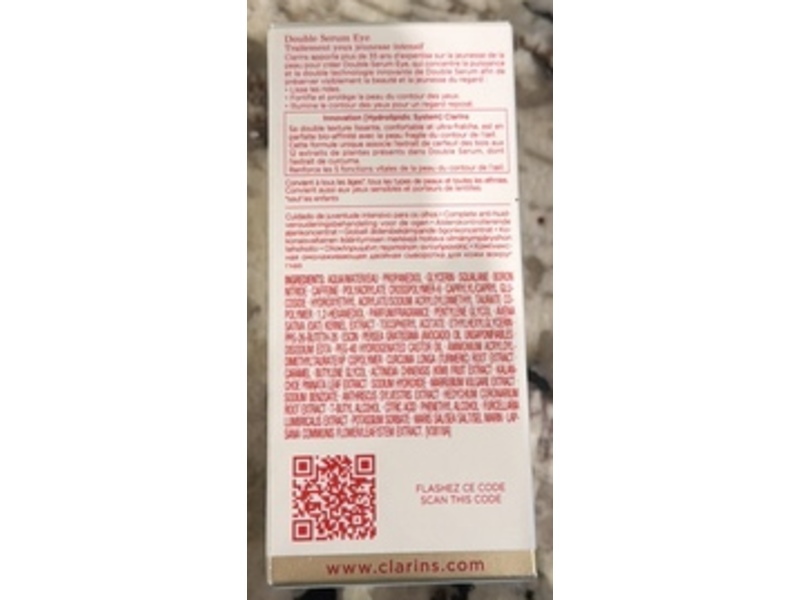 Clarins Eye Double Serum, 0.6 fl oz/20 mL