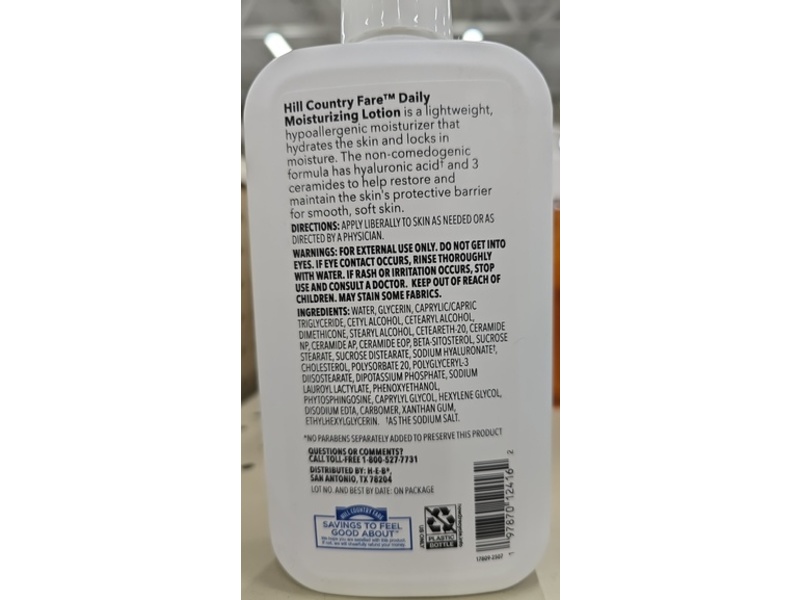 Hill Country Fare Daily Moisturizing Lotion, 12 fl oz/355 mL