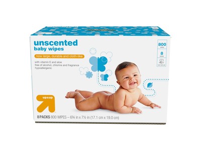 up&up Baby Wipes, Unscented, 800 ct