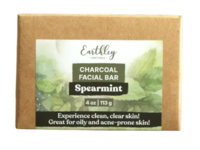 Earthly Wellness Charcoal Facial Bar, Spearmint, 4 o/113 g - thumbnail 1