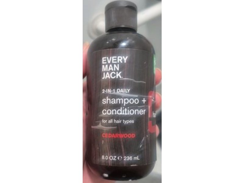 Every Man Jack 2-In-1 Daily Shampoo + Conditioner, Cedarwood, 8 oz/236 mL