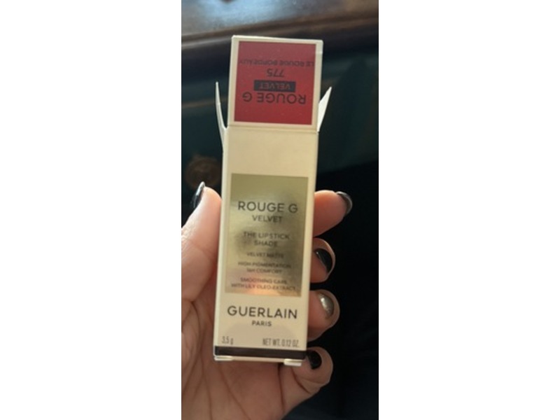 Guerlain Paris Rouge G The Lipstick, 775 Le Rouge Bordeaux Velvet, 0.12 oz/3.5 g