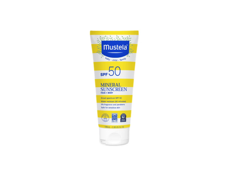 Mustela Mineral Sunscreen Lotion, SPF 50, 3.38 fl oz/100 mL