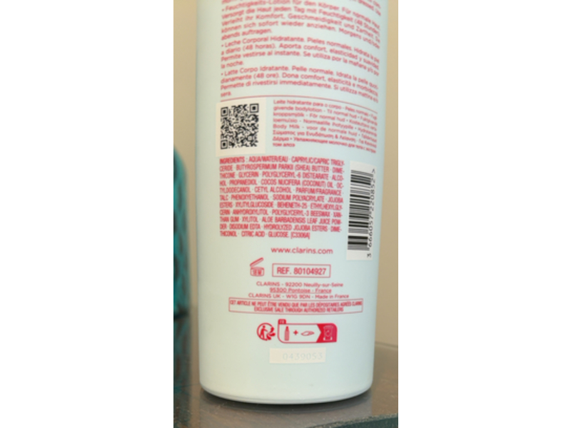 Clarins Body Smoothing Moisture Milk, Aloe Vera, 13.9 oz/400 mL