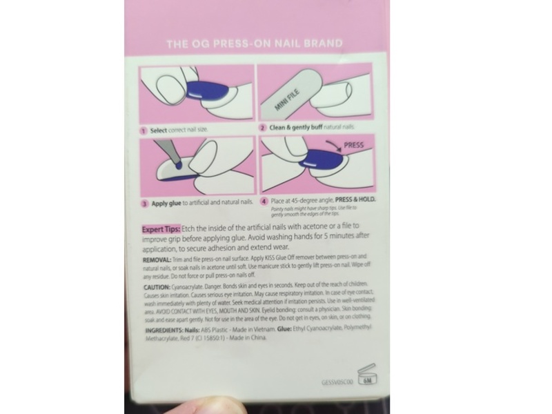 Kiss Glam Embellished Short Round Press On Nails, Simple Joys, 32 Count