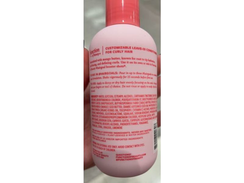 Function Of Beauty Curl Hair Leave-In Conditioner, Mango Butter, 7 fl oz/207 mL, Pack Of 2