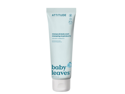 Attitude Baby Leaves Shampoo & Bodywash, Good Night + Bonne Nuit, 8 fl oz/240 mL
