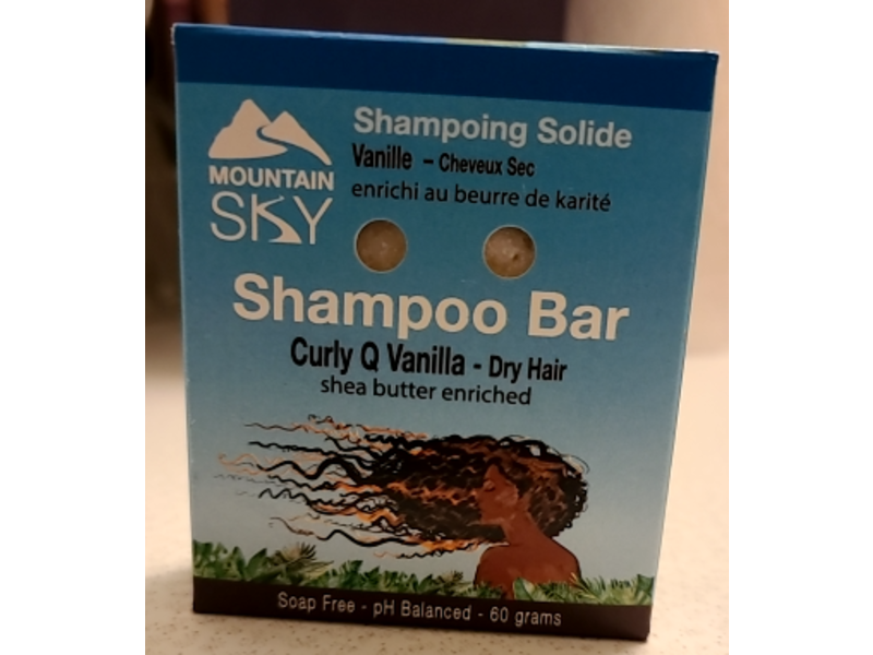 Mountain Sky Shampoo Bar, Curly Q Vanilla, 60 g