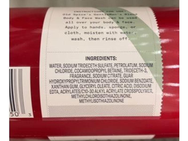 Old Spice Gentleman's Blend Body & Face Wash, Amber & Driftwood, 16.9 fl oz/500 mL