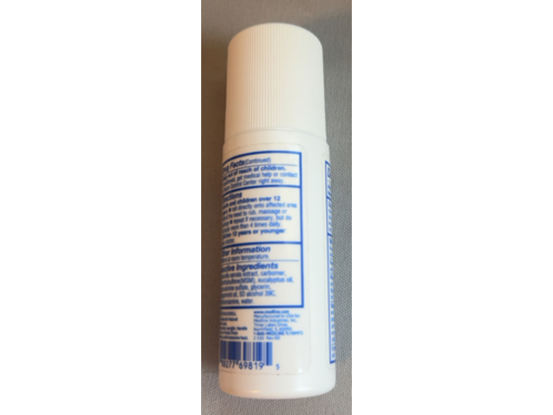 Medline Activice Temporary Pain Reliever Roll On, Cooling Menthol, 3 fl oz/88 mL